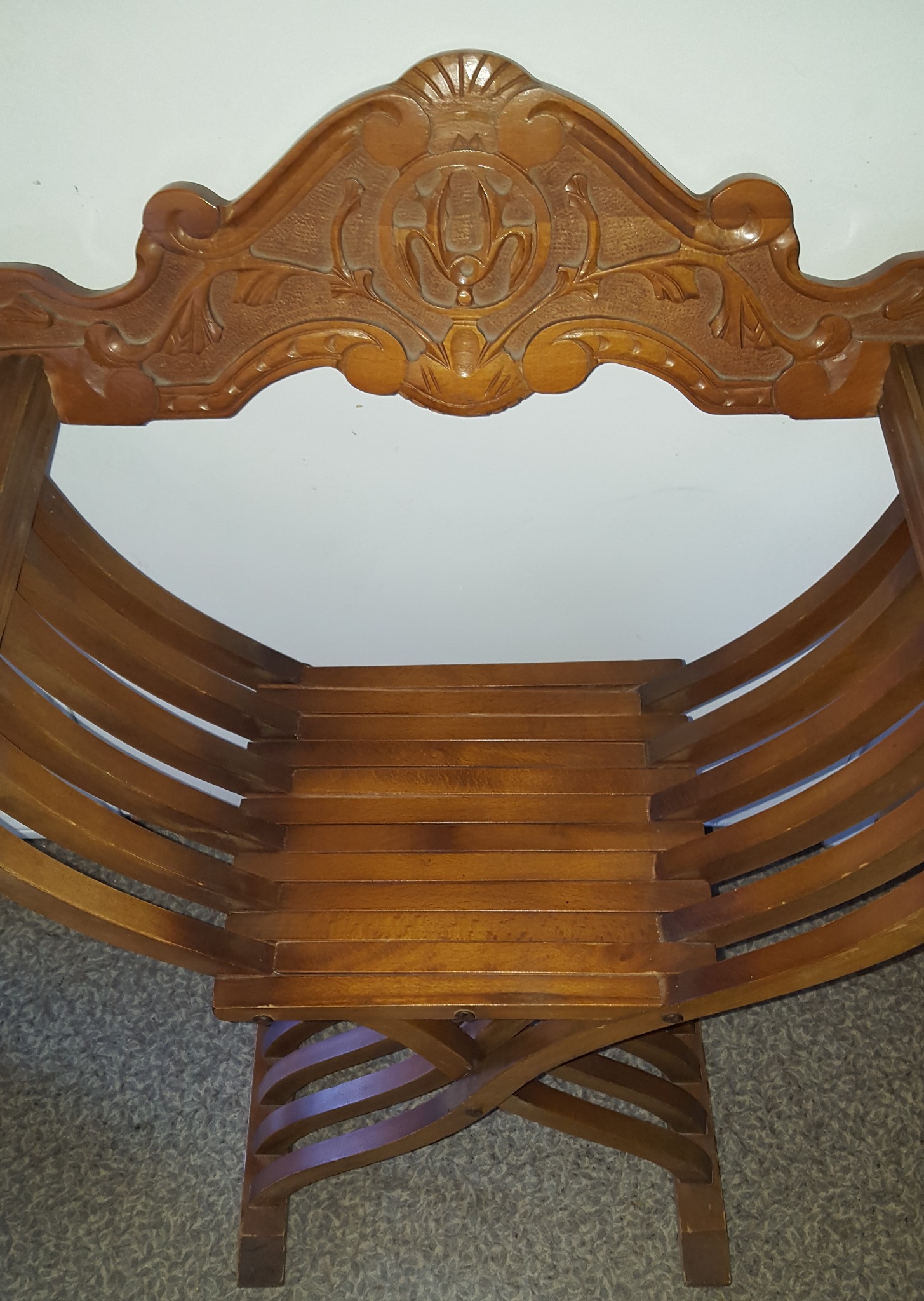 Carved Wooden Folding Lion ChairsSet of 2 InstAppraisal